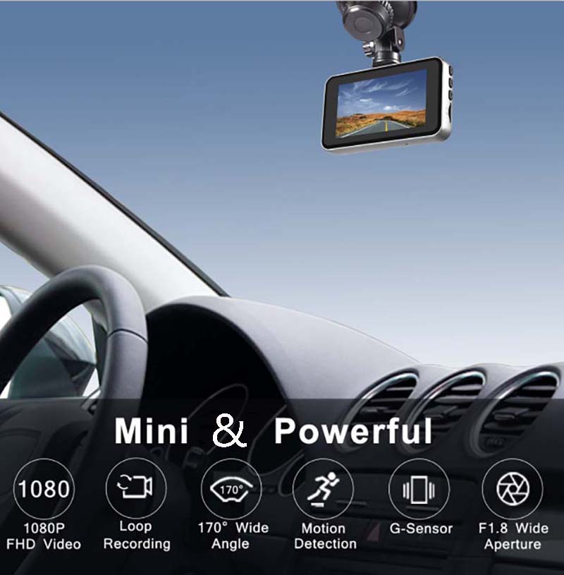 3.0 inch 1080P Car DVR Dashboard 32GB Digital Video Recorder Vehicle Camcorder Memory Card Dash Cam With G-Sensor Motion Detection