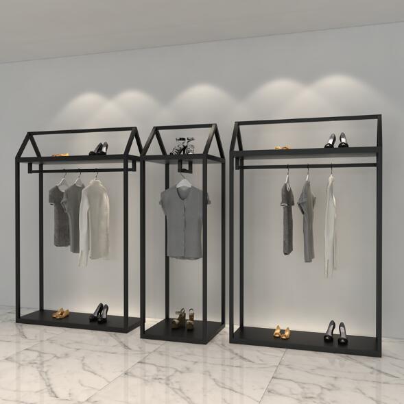 Clothing store display rack Commercial Furniture men's and women's clothes shop hanging show racks floor type
