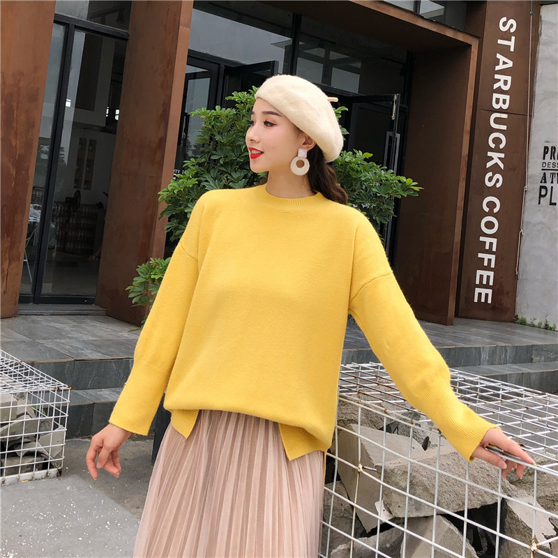 Round neck wool pullover female 2019 autumn and winter new loose multi-color design long-sleeved sweater women wear, Beige
Round neck wool pullover female 2019 autumn and winter new loose multi-color design long-sleeved sweater women wear, Beige