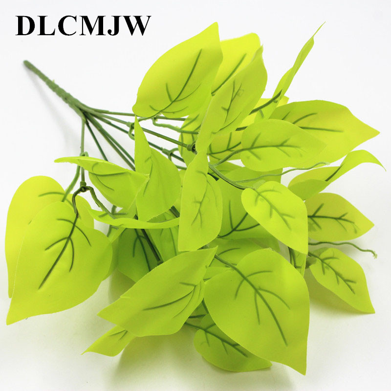 1pcs Artificial Plants Green Grass Plastic plant Grass Garden Home Decoration artificial Fake plant Leaves Green B