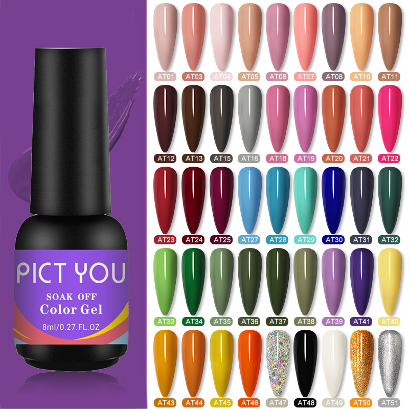 PICT YOU 8ml Fashion Series UV Gel Semi Permanent Vernis top coat UV LED Gel Varnish Soak Off Nail Art Nail Polish, At48
PICT YOU 8ml Fashion Series UV Gel Semi Permanent Vernis top coat UV LED Gel Varnish Soak Off Nail Art Nail Polish, At48