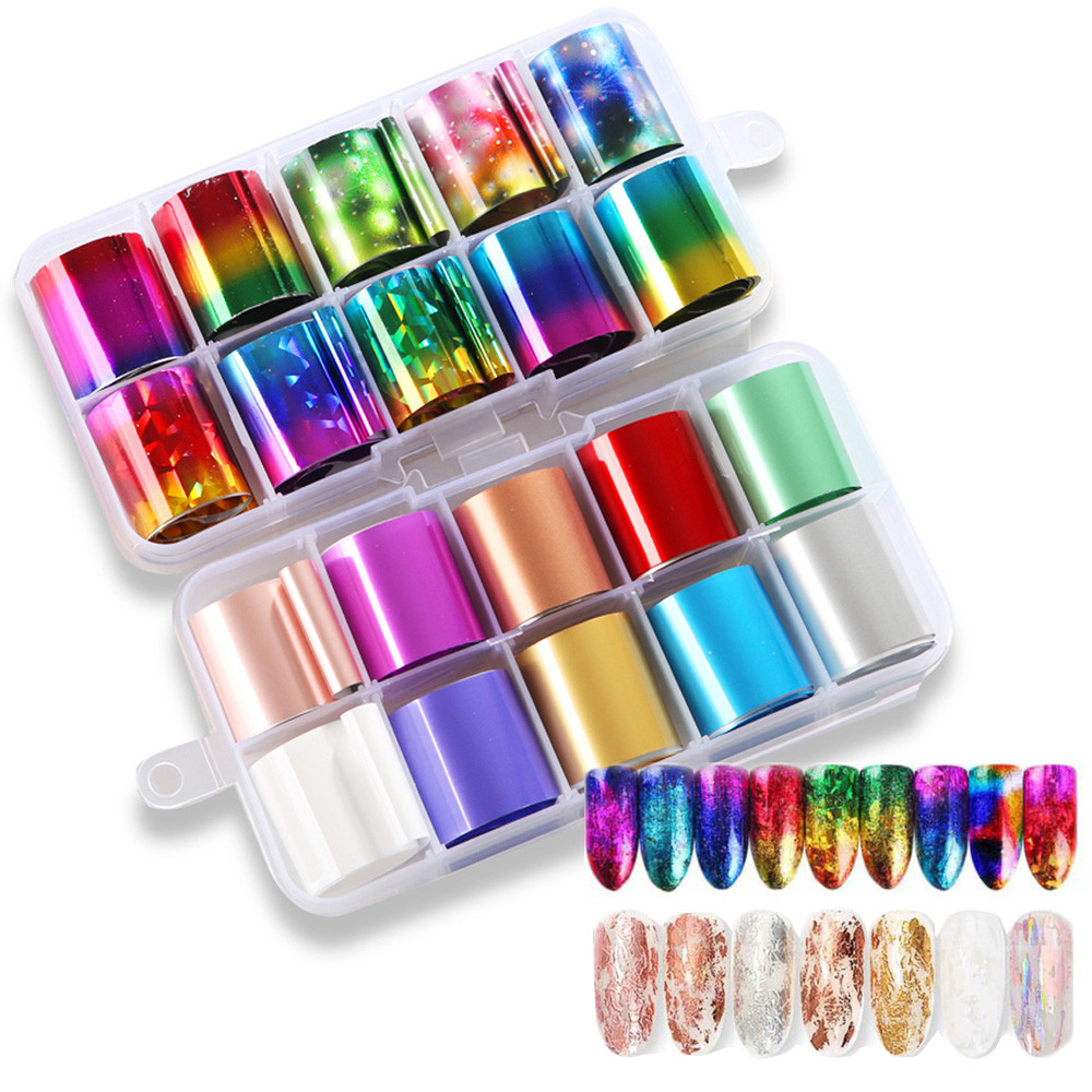 10PC Holographic Nail stickers WaterTransfer Sticker Nail Art For Manicure DIY Sticker Decoration 11.7
10PC Holographic Nail stickers WaterTransfer Sticker Nail Art For Manicure DIY Sticker Decoration 11.7
