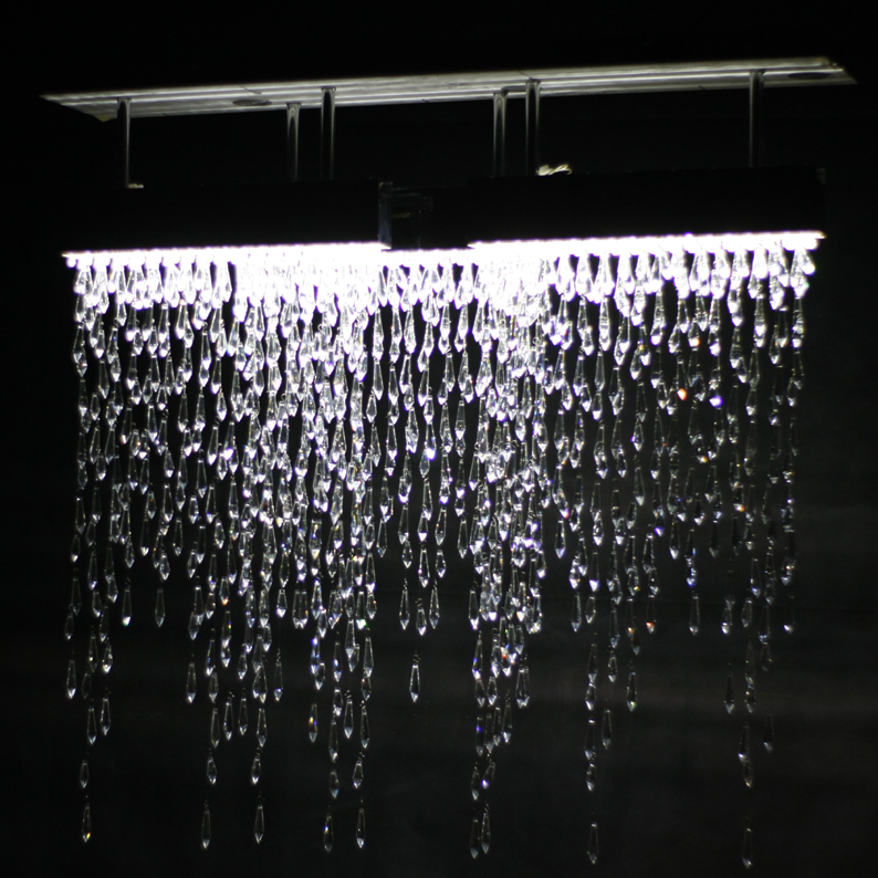 Crystalline Icicles Triple Chandelier Height 42.5", Width 44" dazzling cool sparkle