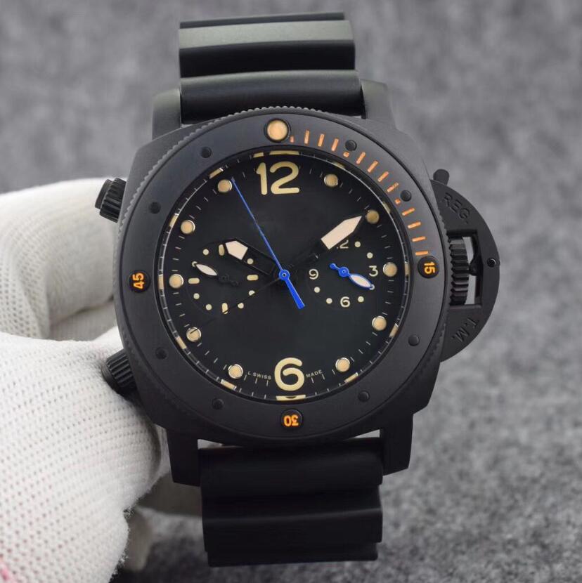 Luxury Classic PAM0061 Automatic Movement No Chronograph 47mm Men Watch Rotating Bezel all Black Color Stainless Steel Case Black Rubber, 01
Luxury Classic PAM0061 Automatic Movement No Chronograph 47mm Men Watch Rotating Bezel all Black Color Stainless Steel Case Black Rubber, 01