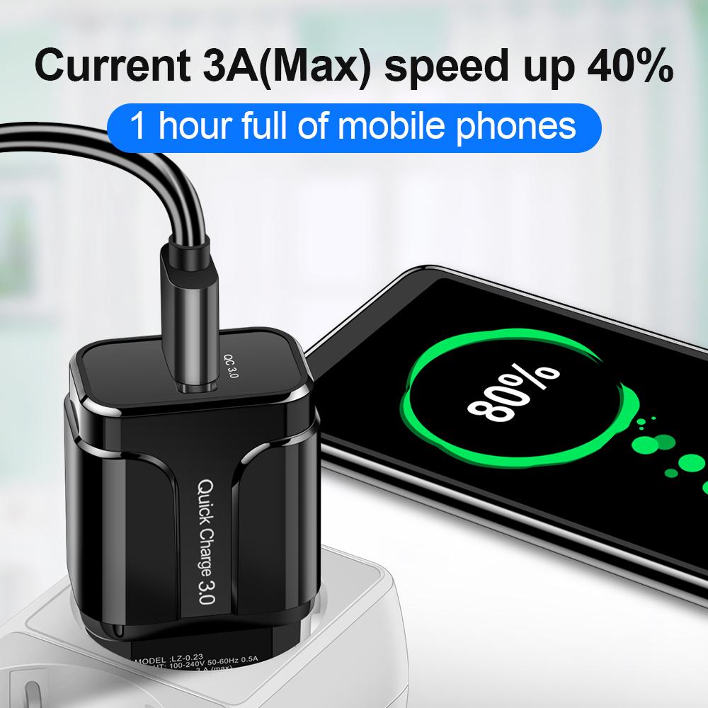 Fast Quick charging USB charger Phone QC 3.0 18W quick wall charger 3A EU US plug travel adapter for LG samsung universal fast charger
Fast Quick charging USB charger Phone QC 3.0 18W quick wall charger 3A EU US plug travel adapter for LG samsung universal fast charger