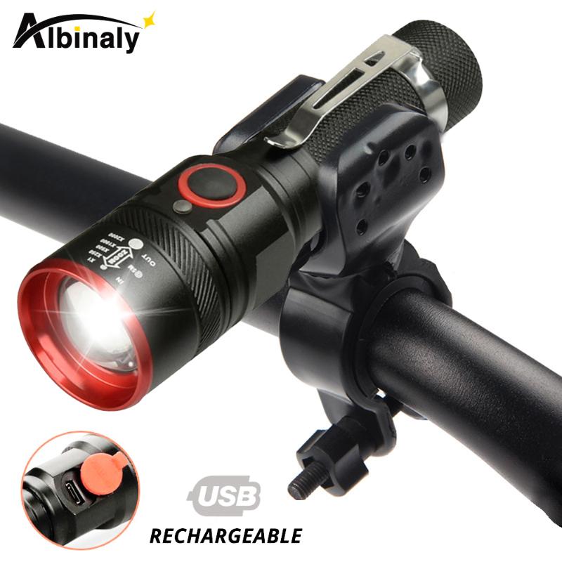 Bike Lights USB Charging LED Bicycle Light 3 Lighting Mode Zoomable Waterproof Portable Torch Powered By 18650 Battery With Free Cable
Bike Lights USB Charging LED Bicycle Light 3 Lighting Mode Zoomable Waterproof Portable Torch Powered By 18650 Battery With Free Cable