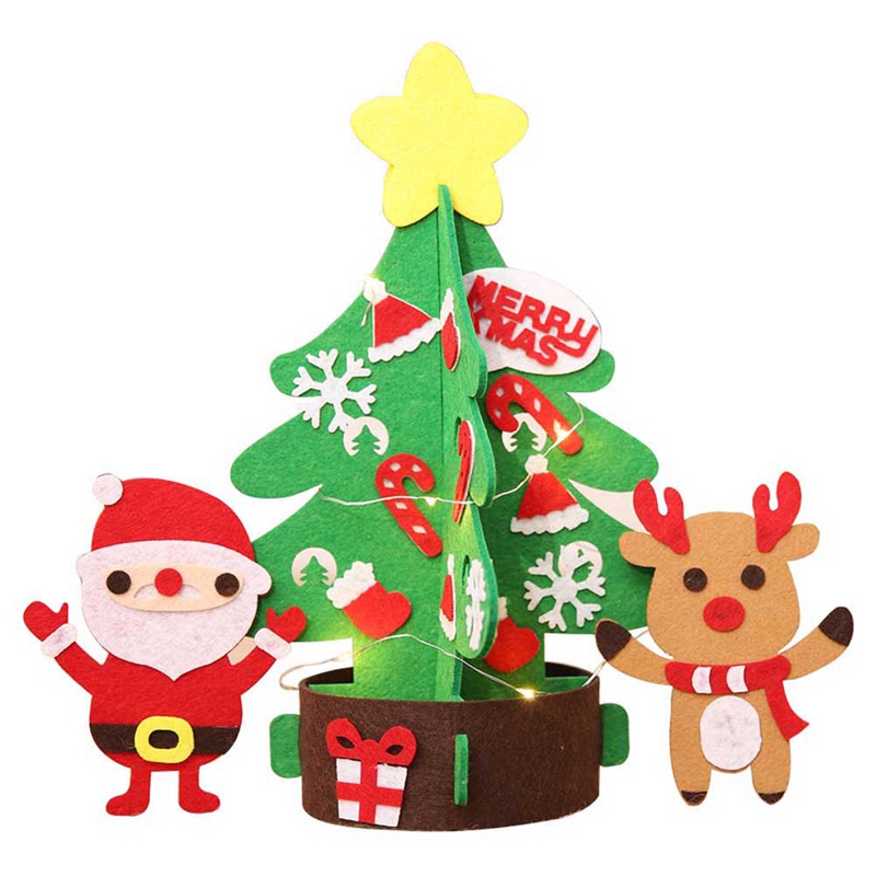 DIY Felt Christmas Tree New Year Gifts Kids Toys Artificial Tree With Light Wall Hanging Ornaments Christmas Decoration for Home
DIY Felt Christmas Tree New Year Gifts Kids Toys Artificial Tree With Light Wall Hanging Ornaments Christmas Decoration for Home