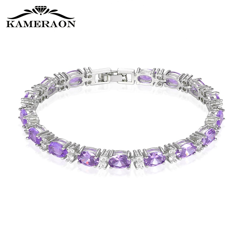 Kameraon New Silver Metal Full Stones Bracelets Women's Kpop Fashion Purple/white/water blue/green/blue Shiny CZ Crystal
Kameraon New Silver Metal Full Stones Bracelets Women's Kpop Fashion Purple/white/water blue/green/blue Shiny CZ Crystal