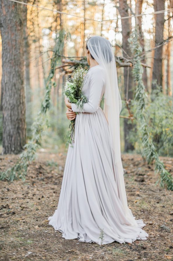 2020 Bohemian Wedding Dresses Jewel Neck Chiffon Long Sleeve Wedding Dress Boho A Line Country Robe De Mariee