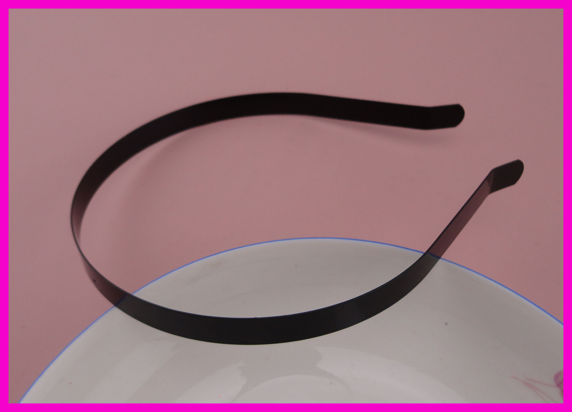 10PCS 10mm black plain metal hair headbands with bend end at nickle free and lead free quality,BARGAIN for BULK