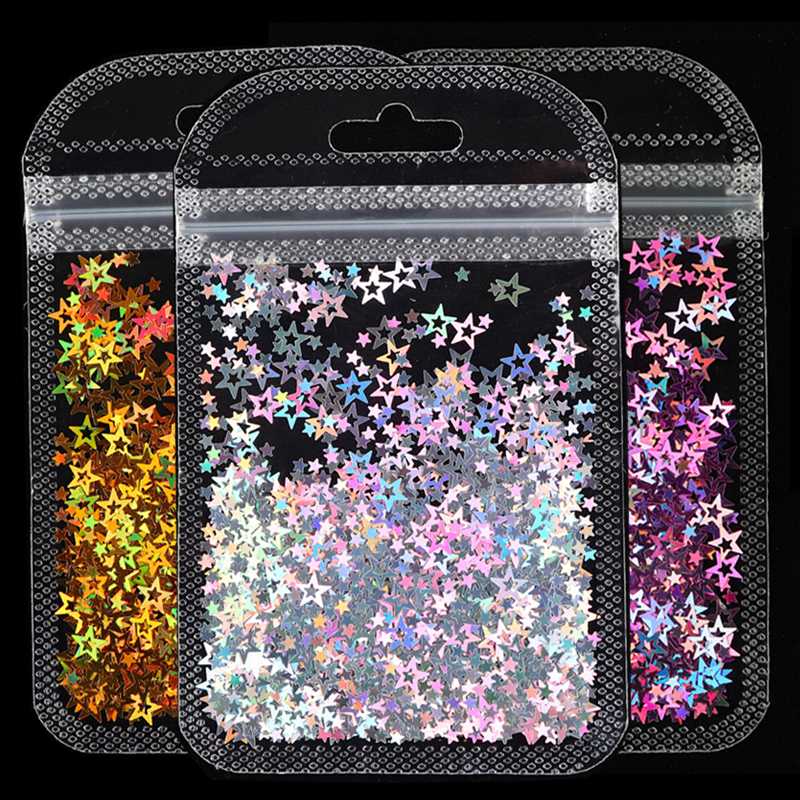3 Bag/set Mix Holographic Nail Glitter Micro Hollow Star Shape Silver Gold Flakes Acrylic Laser Sequins DIY Nail Art Decoration
3 Bag/set Mix Holographic Nail Glitter Micro Hollow Star Shape Silver Gold Flakes Acrylic Laser Sequins DIY Nail Art Decoration