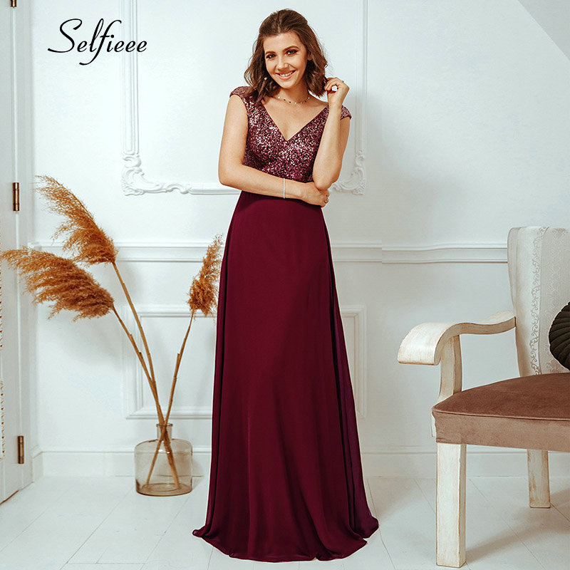 Fashion Sparkle Burgundy Women Dresses A-Line V-Neck Sleeveless Ladies Sexy Sequined Long Summer Dresses Robe Femme 2020 Jurkjes, Black
Fashion Sparkle Burgundy Women Dresses A-Line V-Neck Sleeveless Ladies Sexy Sequined Long Summer Dresses Robe Femme 2020 Jurkjes, Black