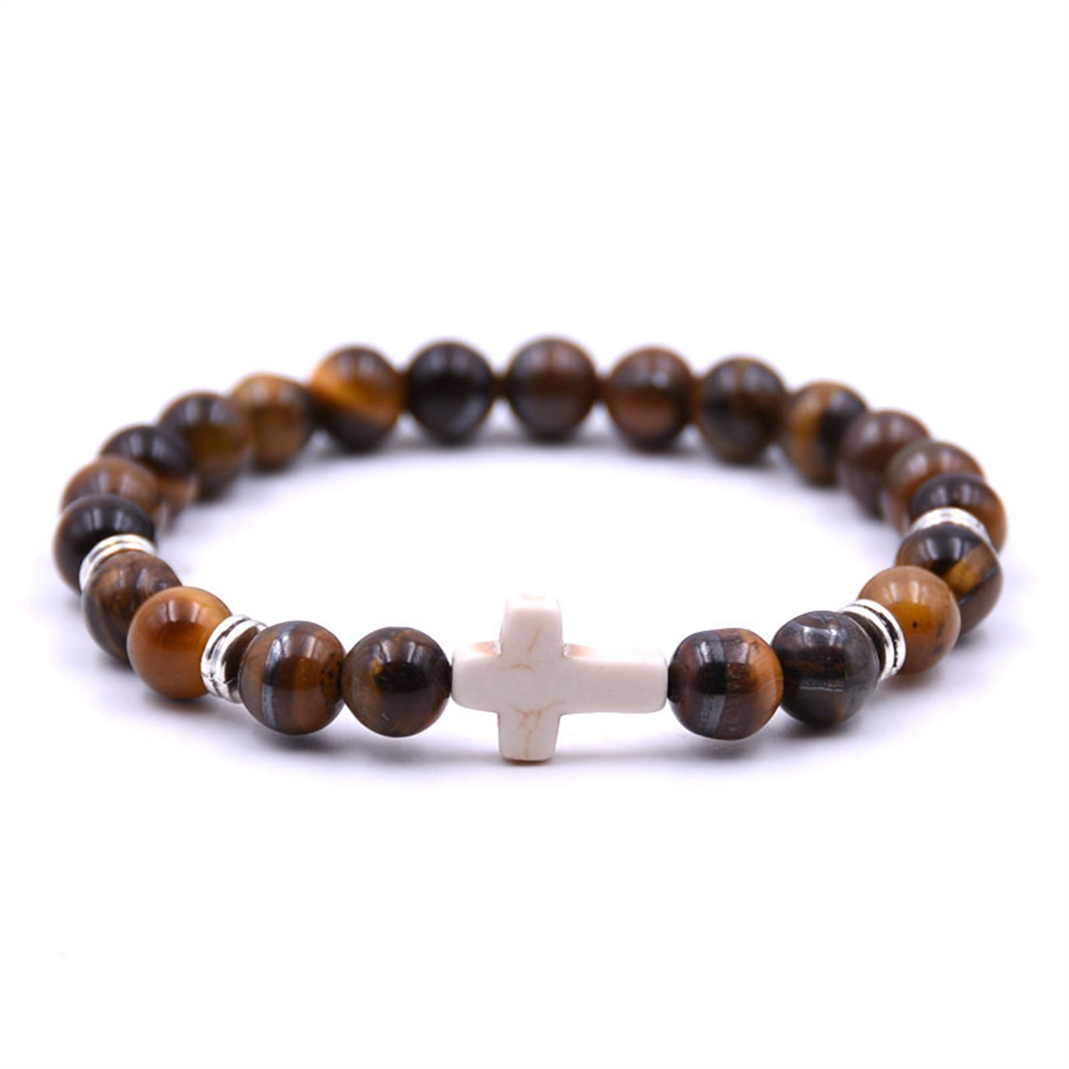 Natural stone bracelet men and women cross creative popular 2019 new products