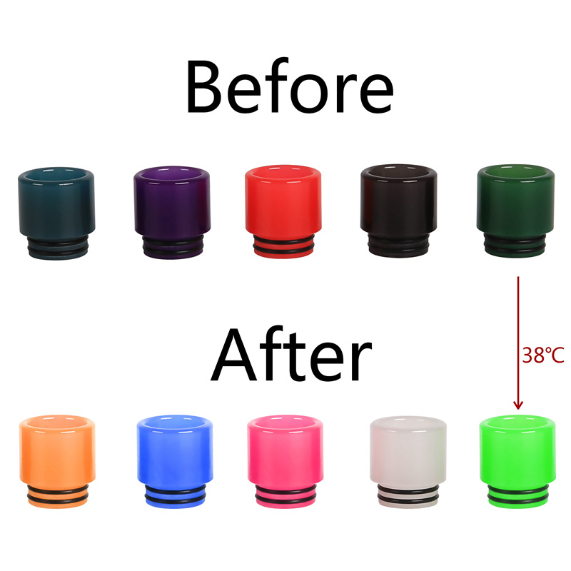 Color Changing Drip Tip Epoxy Allochroic Resin Mouthpiece fit 810 Atomizers Tank e cigarette Change Colors in Different Temperature
Color Changing Drip Tip Epoxy Allochroic Resin Mouthpiece fit 810 Atomizers Tank e cigarette Change Colors in Different Temperature