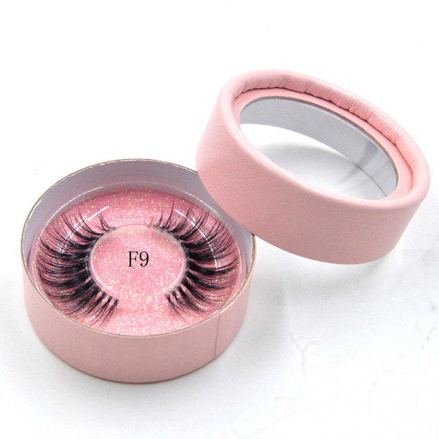 Mink Lashes 3D Eyelashes Natural Long Invisible Thin Band 10 Styles Individual Stage Lashes Curl Soft Extensions Circle Rose Box