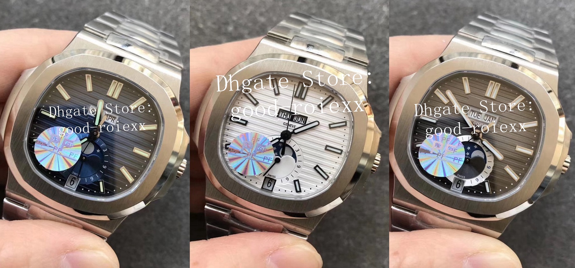 40.5mm White Gray Blue Dial Mens PF Factory Automatic Cal.324 S QALU 24H Watch Men Moonphase Display 5726 Day Time Date Moon Crystal Watches
40.5mm White Gray Blue Dial Mens PF Factory Automatic Cal.324 S QALU 24H Watch Men Moonphase Display 5726 Day Time Date Moon Crystal Watches