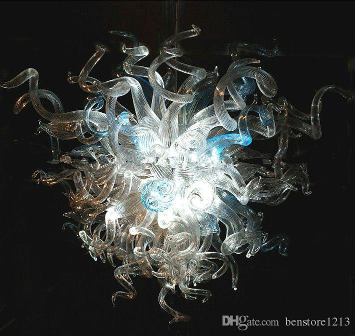 Party Decoration New Arrival Modern Chandelier Pendant Light Style Murano Hand Blown Glass Chandeleir Light With Led Bulbs