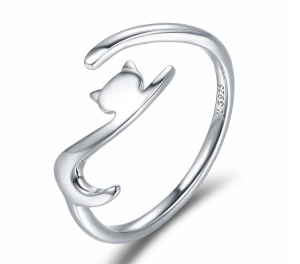 100% 925 Sterling Silver Sticky Cat with Long Tail Finger Ring Women Ring Adjustable Engagement Ring Jewelry SCR220
100% 925 Sterling Silver Sticky Cat with Long Tail Finger Ring Women Ring Adjustable Engagement Ring Jewelry SCR220