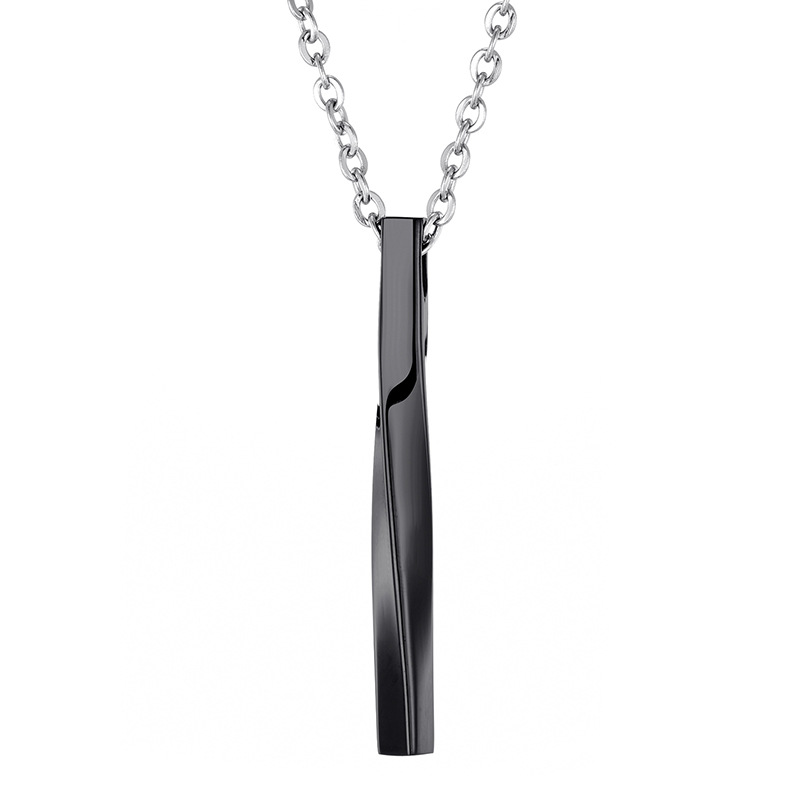 mens necklace Pendant Necklaces Open Cylindrical Distorted Pendants Stainless Steel Remembrance Jewelry hip hop chains jewelry men