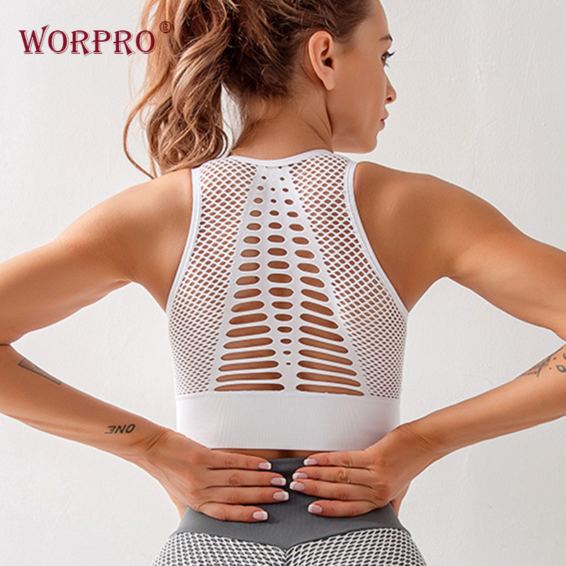 mesh sports bra for fitness yoga running sexy white sports bra breathable push up yoga brassiere padded front, Purple
mesh sports bra for fitness yoga running sexy white sports bra breathable push up yoga brassiere padded front, Purple
