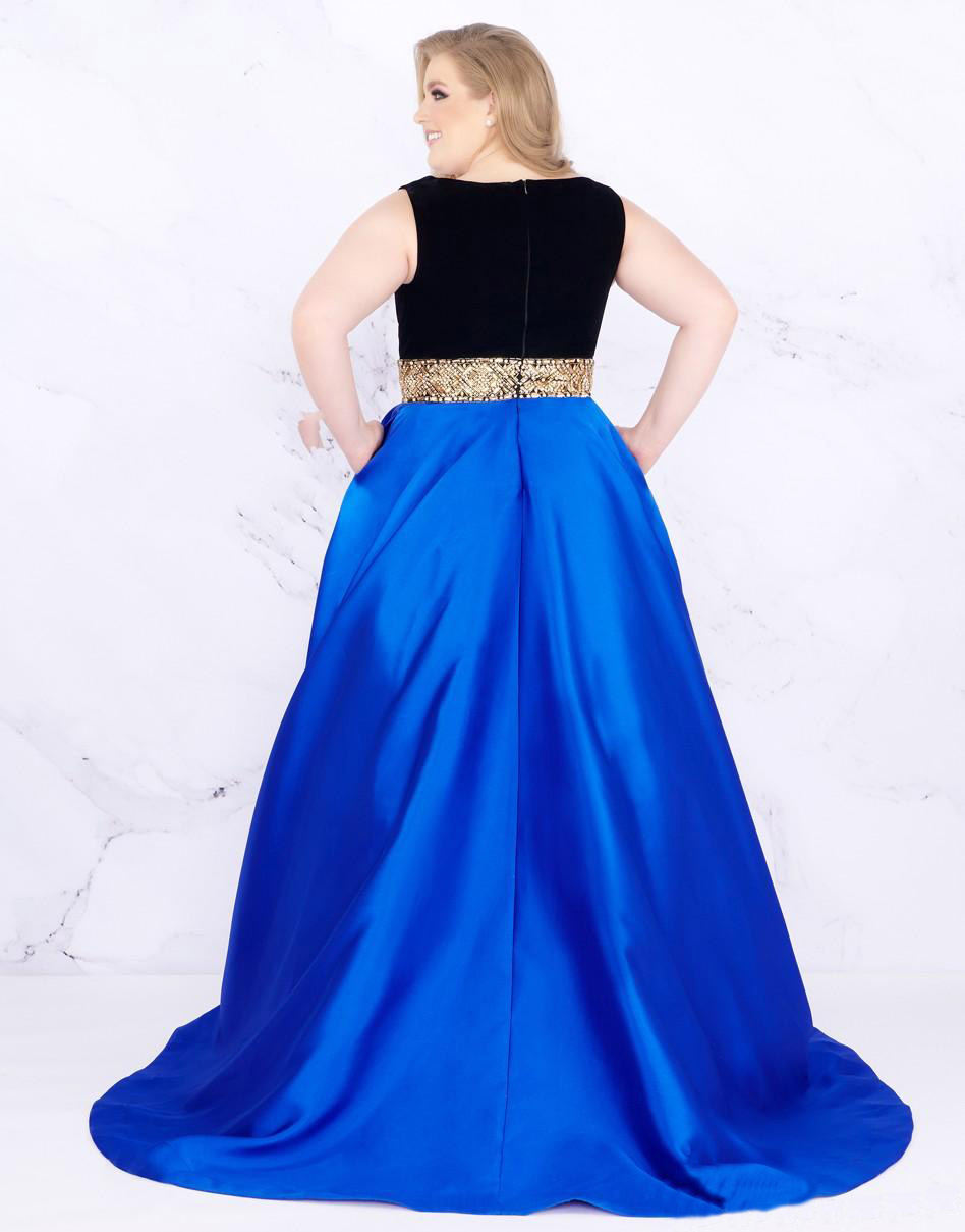Gold Sequins Beads Plus size Evening Prom dresses With Pockets Deep V Neck Cheap Black Royal Blue Plus Size Special Occasion Dresses SD3430
