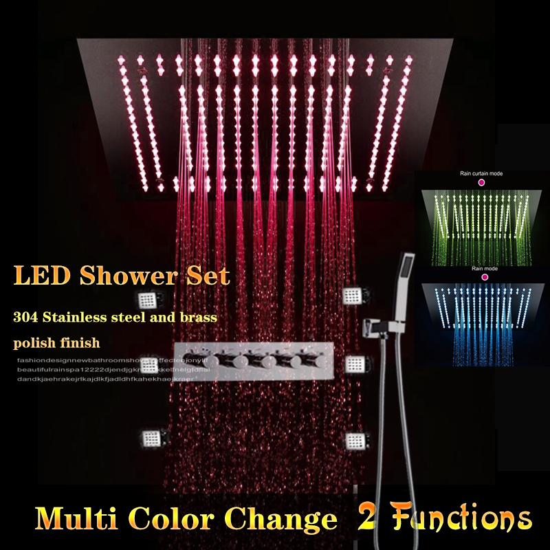 400x400 LED Shower Recessed Ceiling Mounted with hand shower 4 Function high flow Brass Mixer 6 spa Body Jets Ploished
400x400 LED Shower Recessed Ceiling Mounted with hand shower 4 Function high flow Brass Mixer 6 spa Body Jets Ploished