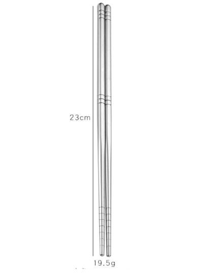 Glossy Stainless steel Gold-plated Chopsticks Rose Gold Rainbow Square Chopsticks Colorful Stainless Steel Chopsticks