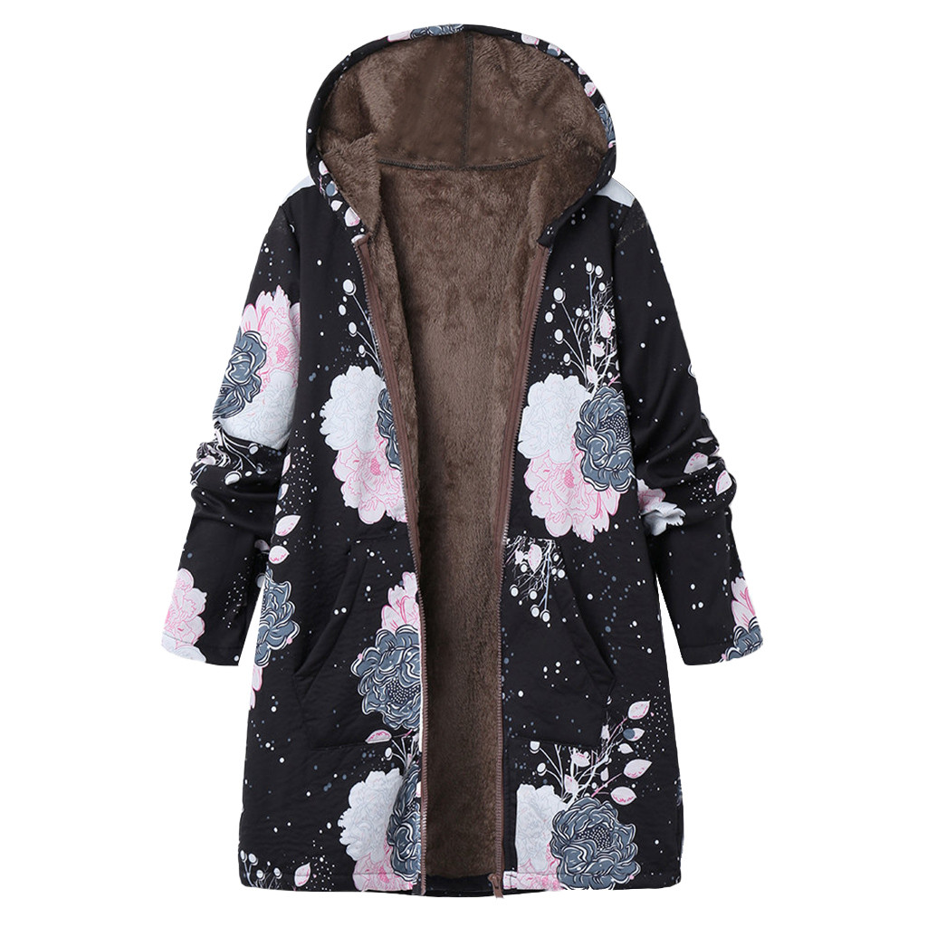 Coat Plus Size Women Vintage Warm Printed Pockets Thicker Zipper Hooded Tops Coat Outwear Vintage Causal Party Winter 19NOV4, Bk
Coat Plus Size Women Vintage Warm Printed Pockets Thicker Zipper Hooded Tops Coat Outwear Vintage Causal Party Winter 19NOV4, Bk