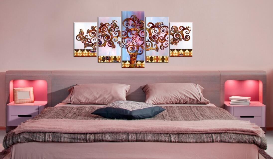 ( No Frame ) HD Canvas Print Modern Fashion Wall Art the Abstract Color Tree for Home Decoration Choose Color:4 & Size:2