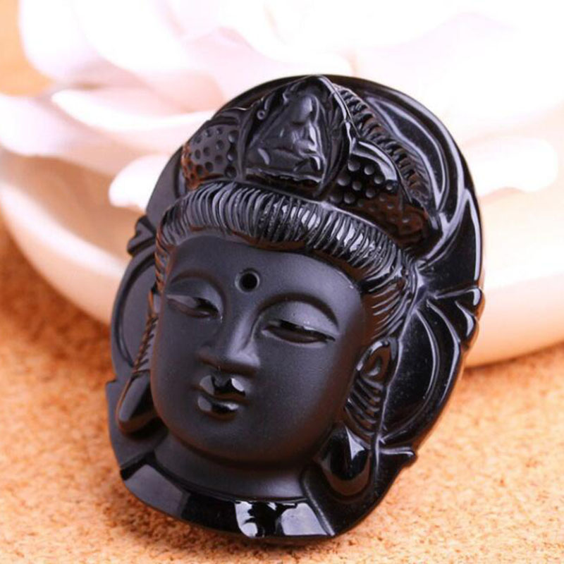 Jadery 100% Pure Natural Black Obsidian Pendant Necklace Gemstone Buddha Prayer Protection Amulet Crystal Necklaces Men Women
Jadery 100% Pure Natural Black Obsidian Pendant Necklace Gemstone Buddha Prayer Protection Amulet Crystal Necklaces Men Women