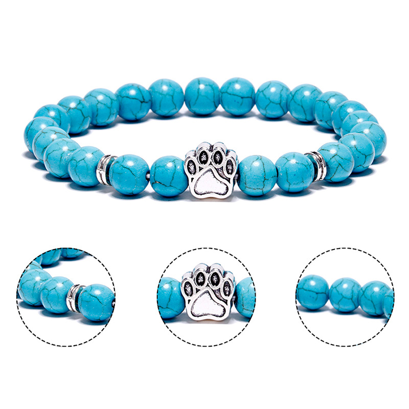 Natural Stone Bracelets Tiger Eye Lava Volcanic Stone Bangle Turquoise Bracelet Wholesale Handmade Beads Bracelets for Men Women Jewelry