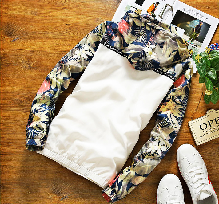 Fashion Style Comfortable Polyester Clothes with Printing 5 Colors 2018 New Arrivals Men's Fashion Jacket Autumn Long Sleeve Clothing
