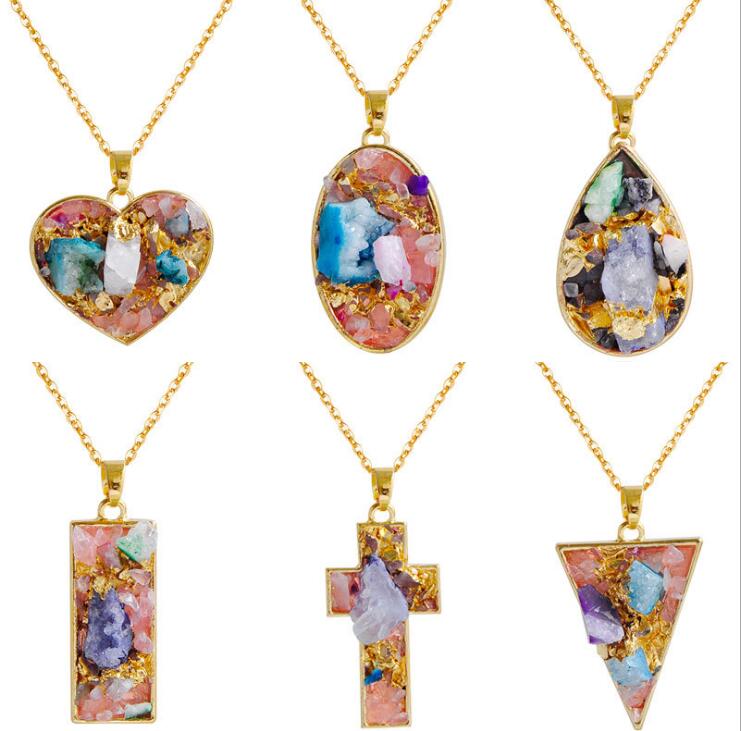 Crystal Cut Pattern Pendant Necklace For Mother's Day Gift Family Ladies Elegant Natural Stone Necklace free shipping 
Crystal Cut Pattern Pendant Necklace For Mother's Day Gift Family Ladies Elegant Natural Stone Necklace free shipping