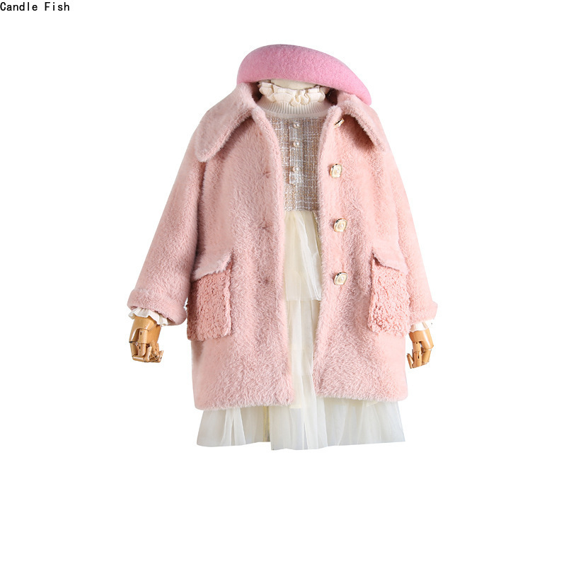 Children's autumn and winter imitation fur coat 2020 new winter girls fur coat in the long section of warm, Beige
Children's autumn and winter imitation fur coat 2020 new winter girls fur coat in the long section of warm, Beige