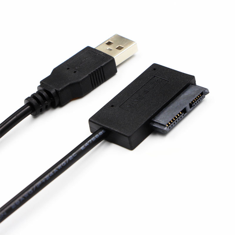 Laptop SATA Cable SATA to USB Adapter 6P + 7P SATA to USB2.0 cd-rom Cable 13-Pin Adapter Box