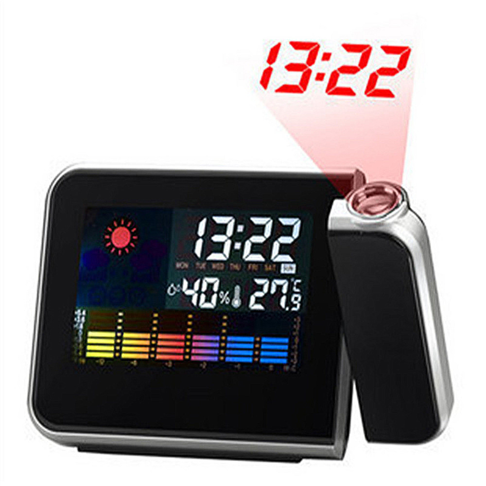 LCD Projection Digital Weather Snooze Alarm Clock LED Backlight Color Display For Home Living Room Decoration
LCD Projection Digital Weather Snooze Alarm Clock LED Backlight Color Display For Home Living Room Decoration