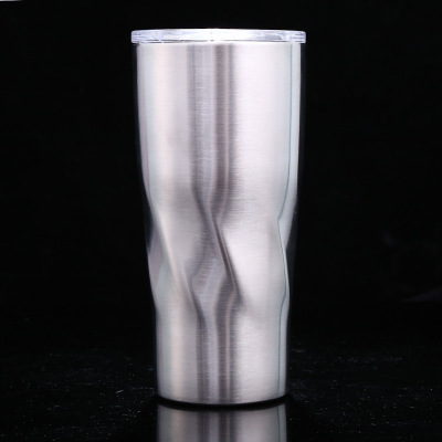 20oz stainless steel tumbler twist shaped automobile cup custom logo double wall insulation beer coffee cup