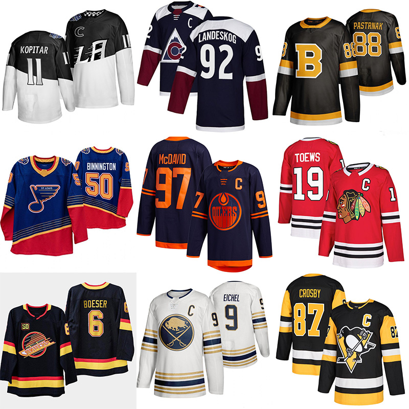 Los Angeles Kings Penguins Crosby Blues O'Reilly Capitals Ovechkin Flyers Bruins Pastrnak Oilers Draisaitl McDavid Fleury Tavares Panarin, Black;red
Los Angeles Kings Penguins Crosby Blues O'Reilly Capitals Ovechkin Flyers Bruins Pastrnak Oilers Draisaitl McDavid Fleury Tavares Panarin, Black;red