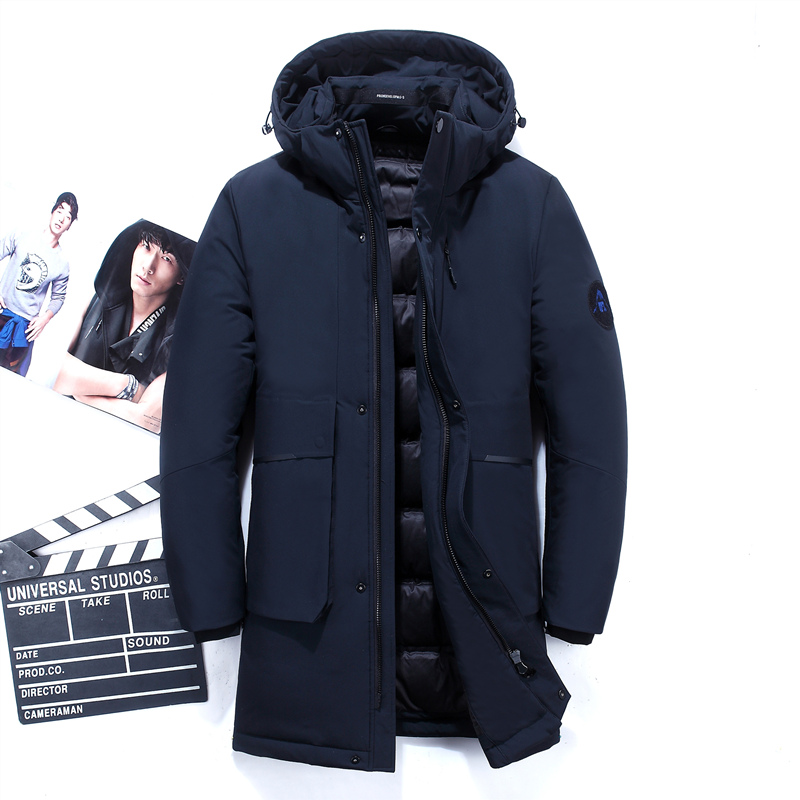 2019 Men's Winter Down Jacket Men parka coat for europe style feather long quality thick warm waterproof outerwear, Black
2019 Men's Winter Down Jacket Men parka coat for europe style feather long quality thick warm waterproof outerwear, Black