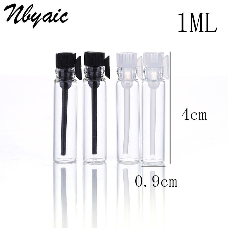 plastic rod glass small sample empty bottle essential oil test tube bottle perfume dropper mini empty bottles 150Pcs 1ml 2ml