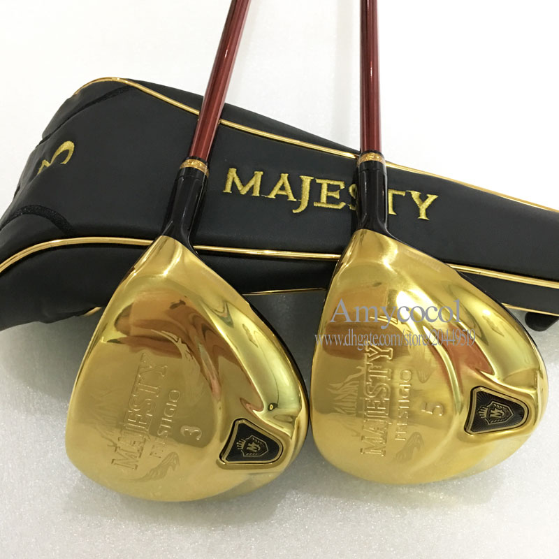 New Golf Clubs Maruman Majesty Prestigio 9 Golf Fairway Wood 3/5Wood Loft Golf Wood Graphite shaft and Clubs head Cover Free Shipping