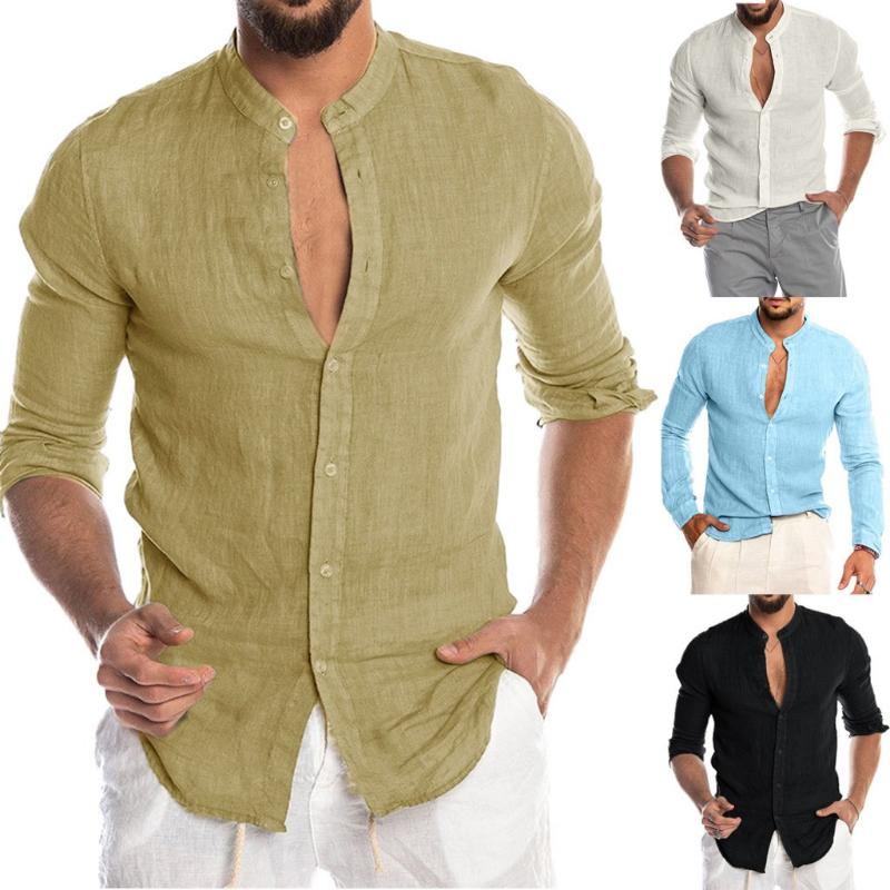 Fashion Men's Casual Shirt O-Neck Button Solid Beach Shirt Long Sleeve Top Daily Wear Cotton Linen Casual, Black
Fashion Men's Casual Shirt O-Neck Button Solid Beach Shirt Long Sleeve Top Daily Wear Cotton Linen Casual, Black