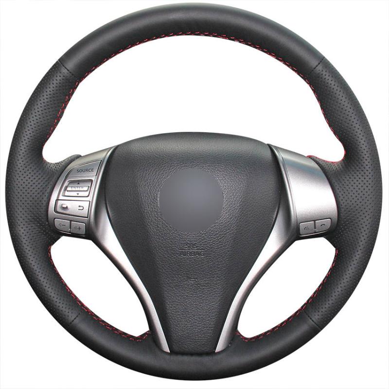 Hand Sew Black Genuine Leather Car Steering Wheel Cover for Teana 2013-2018 Altima 2013-2018 X-Trail 2014-2017
Hand Sew Black Genuine Leather Car Steering Wheel Cover for Teana 2013-2018 Altima 2013-2018 X-Trail 2014-2017