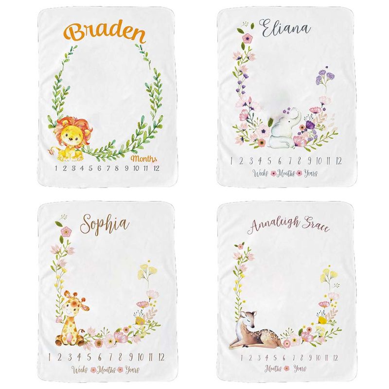 Baby Monthly Record Growth Milestone swaddle Blanket Animal Pattern Photography Props baby shower gift
Baby Monthly Record Growth Milestone swaddle Blanket Animal Pattern Photography Props baby shower gift