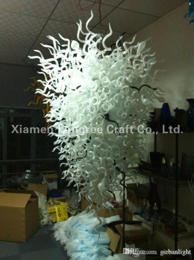 Modern Art Decor White Murano Glass Chandelier Light AC 110V 240V Handmade Blown Glass White Art Chandelier for Living Room Decor
Modern Art Decor White Murano Glass Chandelier Light AC 110V 240V Handmade Blown Glass White Art Chandelier for Living Room Decor