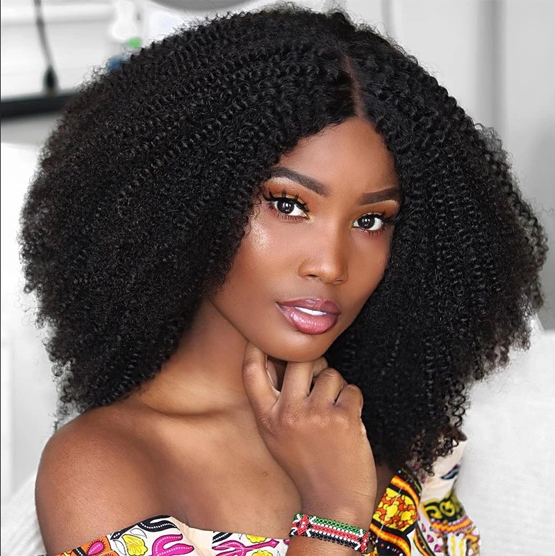 Mongolian Kinky Curly Human Hair Wigs with Baby Hair 13X4 Pre Plucked 150 Density Glueless Brazilian Virgin Lace Front Wig, Natural color
Mongolian Kinky Curly Human Hair Wigs with Baby Hair 13X4 Pre Plucked 150 Density Glueless Brazilian Virgin Lace Front Wig, Natural color