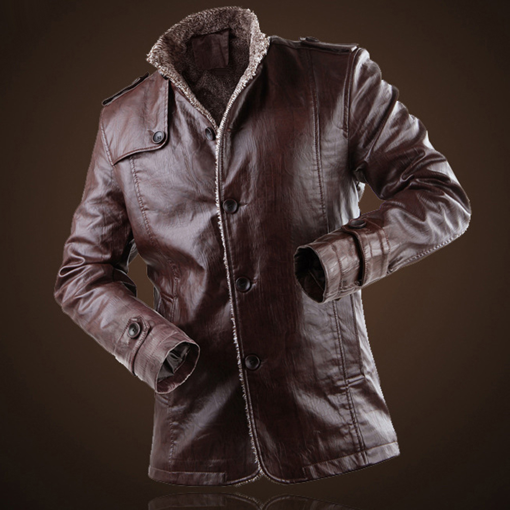 8XL 2019 High Quality PU Leather Jackets Men Autumn Solid Stand Collar Fashion Men Jacket Jaqueta Masculina DCT-246