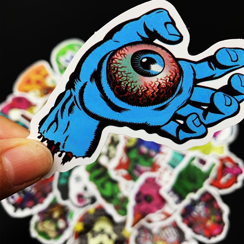50pcs/lot Horrible Skull Stickers Graffiti Skeleton Funny DIY Sticker for Motorcycle Bicycle Lage Skateboard Laptop Guitar