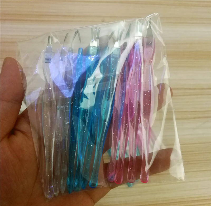 NP001 Stainless Steel Cuticle Pusher Nail Art Fork Manicure Tool For Trim Dead Skin Fork Nipper Pusher Trimmer Cuticle Remover