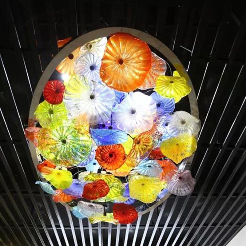 Lamps Residential Ceiling Lighting Italian Hand Blown Plates Art Light Colored Shade Murano Glass Flower Chandelier for Home Decor
Lamps Residential Ceiling Lighting Italian Hand Blown Plates Art Light Colored Shade Murano Glass Flower Chandelier for Home Decor